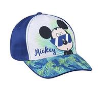 Cap für Kinder Mickey Mouse - Blau - Geeignet von 2 bis 8 Jahren - Aus Baumwolle und Polyester - Kinder Cap mit Verstellbarem Klettverschluss - Original Produkt in Spanien Designed