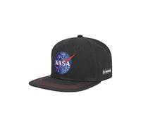 Cap Herren 100% Baumwolle, Tracker Kappe Herren, Nasa-Logo, Bequem, Schwarz, Einheitsgröße
