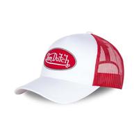 Cap Herren Atmungsaktiv, Tracker Kappe Herren, Perfekter Halt, Weiß Rot, Einheitsgröße