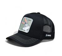 Cap Herren Looney Tunes, Tracker Kappe Herren, Bugs Bunny, Luftiges Netzgewebe, Schwarz, Einheitsgröße