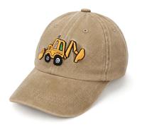 Cap Kinder Jungen 3-8 Jahre,Bagger Baseball Cap,Kappe Verstellbarer mädchen Baseballkappe,Cartoon Auto Sonnenhut Sommermütze Kinder Basecap für Jungen und Mädchen