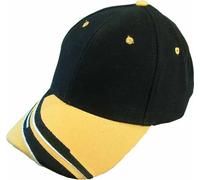 Cap mit besticktem Schild 4 Farben schwarz