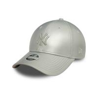 New Era 9Forty Damen Cap - Kunstleder NY Yankees Silber