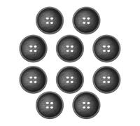 CAPASTEC 10 Stück Knöpfe für Hemd Hose Blazer Jacke Anzug Pullover Manschetten Nähen Stricken Dekoration für Frauen Männer Harz Textur Rund 25mm Schwarz