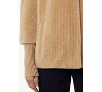 Cape aus Teddyplüsch mit Strickdetails braun 42