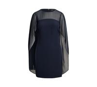 Cape-Cocktailkleid aus Georgette 44 Blue