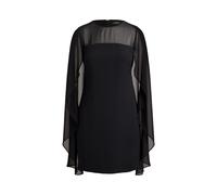 Cape-Cocktailkleid aus Georgette 46 Black
