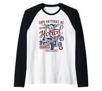 Cape Hatteras NC Hotrod Vintage Style Auto Motorrad Design Raglan