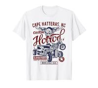 Cape Hatteras NC Hotrod Vintage Style Auto Motorrad Design T-Shirt