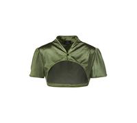 Cape MADELEINE "Bolerojacke Bolerojacke mit Stehkragen", Damen, Gr. 36, grün (khaki), Obermaterial: 95% Polyester PES. 5% Elasthan EL., Jacken Cape (29261744-36) khaki