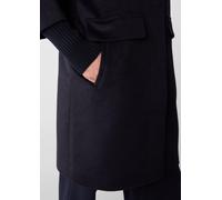 Cape-Mantel aus Wollmix mit Rippdetails blau 36