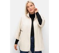 Cape SHEEGO, Damen, Gr. 44, beige, 90% Polyester, 10% Wolle, Kragen:90% Baumwolle, 8% Polyester, 2% Elasthan, Taschenfutter:45% Polyester, 55% Viskose, unifarben, Jacken Cape (52295112-44) beige