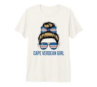 Cape Verde Proud Girl Verde Flagge Game Day Praia Mindelo FC Premium T-Shirt