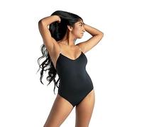 Capezio Damen Camisole Leotard With Clear Transition Straps Shapewear Ganzkörper-Body, Black, M