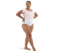 Capezio Damen Ribbed Knit Cropped Sweater Leotard, Rose, XL