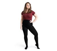 Capezio Ultra Soft™ Footed Tight with Self-Knit Waistband, Black, XX-Large