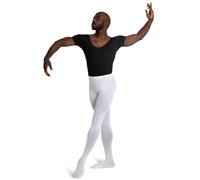 Capezio Ultra Soft™ Footed Tight with Self-Knit Waistband, White, Large/X-Large