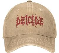 CAPHATMC Baseballkappe Hip Hop Sonnenhut Obituary Herren Brass Band Baseballkappe Metal Death Distressed Beanie mit Verstellbarer Passform für Outdoor-Workout Geburtstagsgeschenk für Männer Frauen