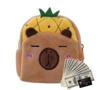 Capibara luxuriöses Geldwechsel, Geldbörse mit Capybara-Motiv, Cartoon-Geldklärung, Aufbewahrungstasche für Puppen, Plüsch-Puppen, tragbare Organisationstaschen, Gelb, Consulte la descripción, Siehe