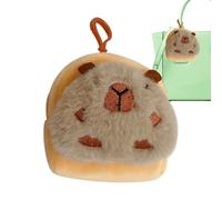 Capibara Plüsch Schlüsselanhänger - Niedlicher Geldbörsenanhänger zur Aufbewahrung des Kabels | Capybara Plüschtasche zum Geburtstag, Kindertag, Weihnachten, A, riferimento alla