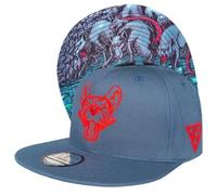 Capiche [99+ Designs] Grauer Snapback Hut für Männer, Rats, Caps, Snapcap, Basecap Herren, Ratten, Cap Rat, Graue Baseballkappe mit rotem Ratten Design, Schädlinge, Urban Style