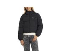 Guess Jeans Cropped Steppjacke mit Stehkragen in Black, Größe S