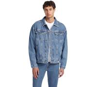 GUESS Oversized Denim Trucker Jacket, Gj Artistic Medium Wash, S