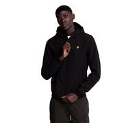 Tiefschwarze Softshelljacke mit Lyle & Scott-Markenlogo und Kapuze L