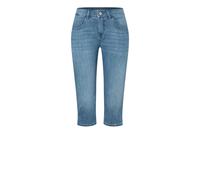Caprijeans MAC "CAPRI summer clean", Damen, Gr. 36, Länge 17, summer blau authentic used, Denim/Jeans, Obermaterial: 97% Baumwolle, 3% Elasthan, unifarben, schmal 3/4-Länge, Jeans, mit Stretch (758928