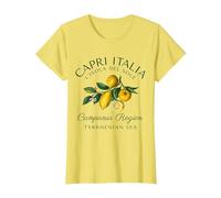 Capri Italia Zitronen Reisen Kampanien Meer Italien T-Shirt, Damen, Gelb, M
