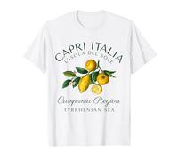 Capri Italia Zitronen Reisen Kampanien Meer Italien T-Shirt, Herren, Weiß, 5XL