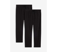 Caprileggings BONPRIX, Damen, Gr. 40/42 (M), N-Gr, schwarz, schwarz, Obermaterial: 95% Baumwolle, 5% Elasthan, skinny fit, Hosen, Skinny Fit, mit Elasthan-Anteil, im 2er-Pack, in mehreren Größen (2669