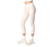 Capri Leggings aus Baumwolle LA40-132 Ecru M M Ecru