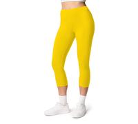 Capri Leggings aus Baumwolle LA40-132 Gelb XS XS Gelb