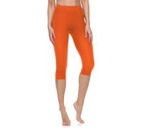 Merry Style Damen Leggings 3/4 aus Baumwolle mit Stretch - Leichte Capri Leggings Damen aus atmungsaktiver, elastischer Baumwolle, ideal für Yoga Sport Freizeit Reisen MS10-199 (Rost,M)