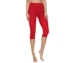 Capri Leggings aus Baumwolle MS10-199 PP2 Rot M M Rot