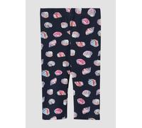 s.Oliver Capri-Leggings aus Baumwollmix mit All-Over-Print tiefblau 104