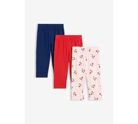 Capri-Leggings aus elastischem Bio-Baumwoll-Mix (3er Pack) 110