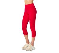 Capri Leggings mit Spitze MS10-224 Rot M M Rot