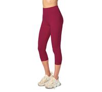 Capri Leggings mit Spitze MS10-224 Weinrot XL XL Weinrot