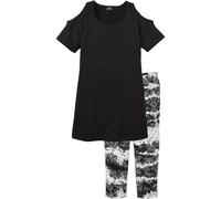 Capri Pyjama mit kurzen Ärmeln 40/42 (M)