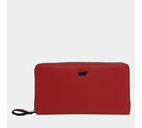 CAPRI RFID Reißveschluss-Geldbörse L 18 Kartenfächer rot Damen - Leder