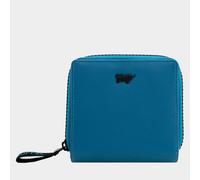 CAPRI RFID Reißveschluss-Geldbörse S 6 Kartenfächer blau Damen - Leder