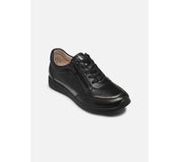 Caprice Damen Sneaker flach aus Leder mit Reißverschluss, Schwarz (Black Comb), 38 EU