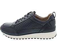 CAPRICE Damen Sneaker flach aus Leder mit Schnürsenkeln, Blau (Ocean Deer), 37 EU