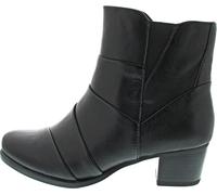 CAPRICE Damen Stiefeletten mit Absatz aus Leder mit Reißverschluss, Schwarz (Black Nappa), 39 EU