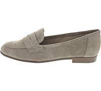 CAPRICE Damen Slipper aus Leder Elegant, Braun (Mud Suede), 41 EU