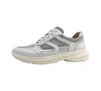 CAPRICE Damen Sneaker flach Sportlich Bequem, Weiß (White/Silver), 40 EU