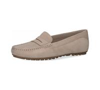 CAPRICE Damen Mokassins aus Leder Elegant, Beige (Sand Suede), 39 EU