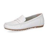 CAPRICE Damen Mokassins aus Leder Elegant, Weiß (White Deer), 40 EU